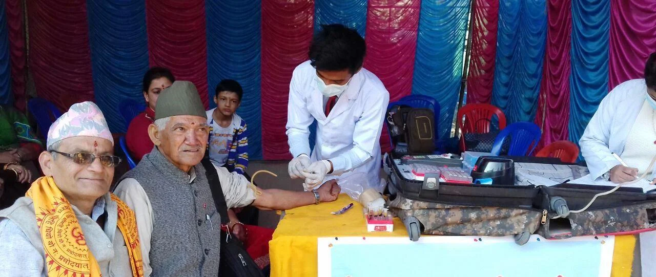 DrLaBike diagnostic testing at a community healthcare camp